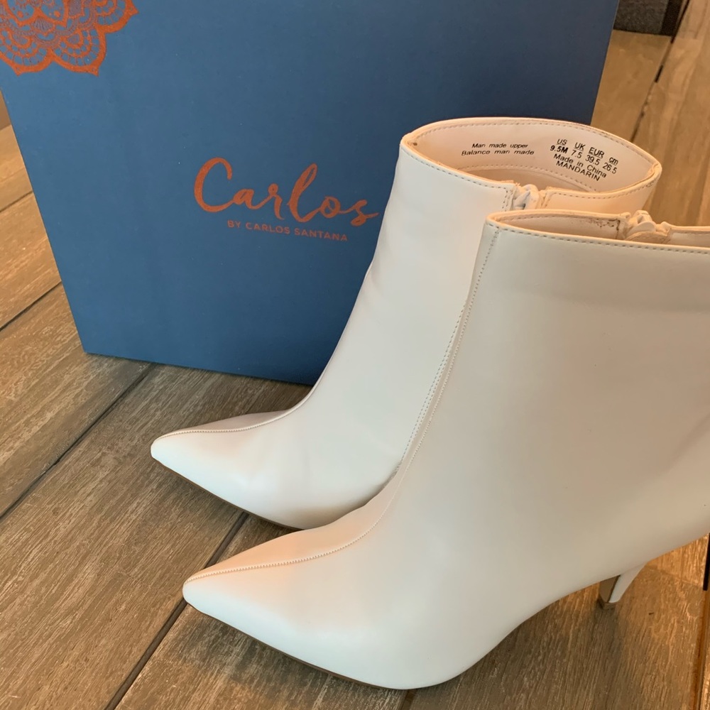 White Booties - NEW - Carlos by Carlos Santana